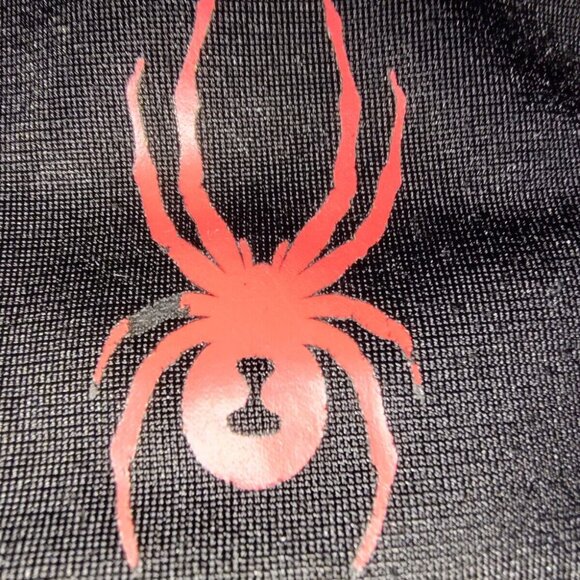 Spyder Jacket Men's Large Black Full Zip Pullover Sweater Red Logo Lined - Picture 3 of 8